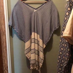 Tribe Alive Caftan Cover Up in Nautical Blue